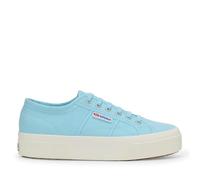 Superga 2740 Women's Platform Trainers - Crystal Azul / Avorio - 5 UK - Crystal Azul/Avorio - 100% Mixed