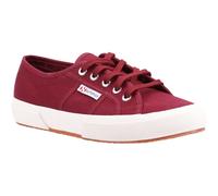 Superga 2750 Cotu Classic 100% Cotton Womens Dark Bordeaux Trainers - Red - Size UK 7.5