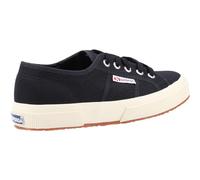 Superga 2750 Cotu Classic Black Unlined, Two tone jacquard logo tag on the sid