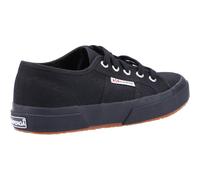 Superga 2750 Cotu Classic Full Black Unlined, Two tone jacquard logo tag on th