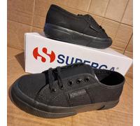Superga Unisex Cotu Classic Trainers Trainers, Total Black, 3.5 UK