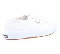 Superga 2750 Cotu Classic White Unlined, Two tone jacquard logo tag on the sid