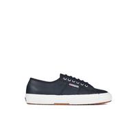 Superga 2750 Efglu Leather Lace Up Trainers Navy