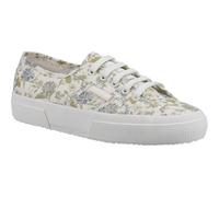 Superga Women's 2750 Floral Print Womens Trainers - White Floral Prt Tex - Size: 4