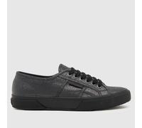 Superga 2750 Lame Trainers in Black & Grey UK 3 (EU 35½)