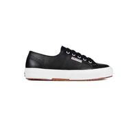 Superga 2750 Nappa Leather Trainers Black/Avorio Lace Up Round Toe Low Cut 9 UK