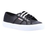 Superga 2750 Tumbled Leather Lace Mens Summer 2750-cotu Classic Black