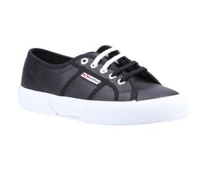 Superga 2750 Tumbled Leather Lace Mens Summer 2750-cotu Classic Black