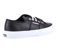 Superga 2750 Tumbled Leather Shoe Black/White Upper in full leather, Cotton li