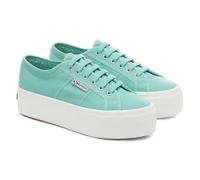 2790 Cotw Linea Up and Down Flatform Canvas Trainers Superga Green 5
