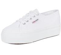 Superga 2790 Platform Sneakers for Men and Women - Iconic Italian Men’s and Women’s Tennis Shoes with Breathable Canvas Upper, Non Slip Rubber Sole, White, 8 Women/6.5 Men