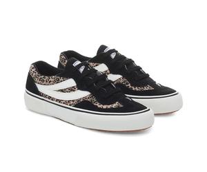 Superga 2941 Revolley Leopard Print Suede Trainers Black/White 3 UK