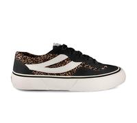 Superga 2941 Revolley Leather Women's Black/Micro Leopard Trainers UK 5