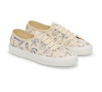 Superga 3750 Seashells Print Cotton Womens Beige Trainers - Size UK 6