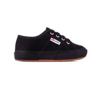 Superga Childrens/Kids 2750 Jcot Leather Trainers - Full Black - 11.5 UK Child - Full Black - 100% Mixed
