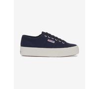 Superga Classic Platform Shoes Navy Blue White Women - 39