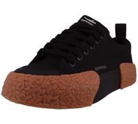 Superga Women's Lace-up Shoes - Black - Textile, Black Gum, 39 EU, Black Rubber, 39 EU, Black Rubber, 7 UK