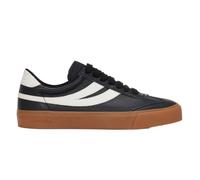 Superga Men's 4834 Club S Swallow Contrast Detail Leather Trainers in Black | Size: 4 Superga Black 4