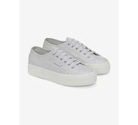 Superga Platform Pearl Matte Canvas Shoes Grey Women - 40