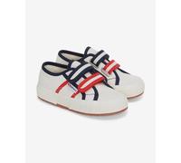 Superga Straps Colourblocking White Navy Red Children's Trainers - 31