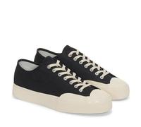 Superga Unisex Adult 2432 Works Cotton Canvas Low Cut Trainers (11 UK) (Black/Off White)