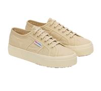 Superga Unisex Adult 2740 Linen Platform Trainers - Beige/Off White - Beige/Off White - 4 UK