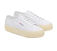 Superga Unisex Adult 2740 Linen Platform Trainers - White/Off White - White/Off White - 3 UK