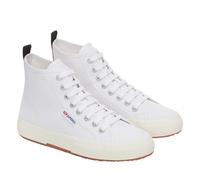 Superga Unisex Adult 2750 Cotton Mid Cut High Tops - White/Black/Avorio - 2.5 UK - White/Black/Avorio - 100% Mixed