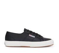 Superga Unisex Adult 2750 Nappa Leather Trainers (Black/Avorio) - Black/White - Size UK 8.5