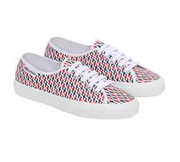 Superga Unisex Adult 3750 Leggera Print Trainers - White/Red/Navy - White/Red/Navy - 4 UK