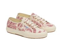 Superga Unisex Adult Toile De Jouy Trainers - Beige Natural/Red - 4 UK - Beige Natural/Red - 100% Mixed