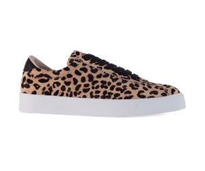 Superga Unisex Womens/Ladies 2843 Club S Leopard Print Cowhide Leather Trainers (Beige) - Size UK 2.5