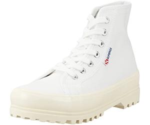 Superga Women's 2341 Alpina Gum Oxford Flat, White-Shiny OffWhite, 2 UK