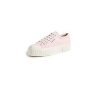 Superga Women's 2631 Stripe Platform Sneaker, Pink Ish-favorio, 5 UK