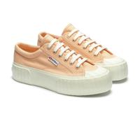 Superga Womens 2631 Stripe Platform Trainers - Pink Peach/Avorio - Pink Peach/Avorio - 5 UK