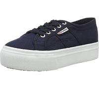 Superga Women's 2730-cotu Sneakers, Blue Navy Fwhite F43, 6.5 UK