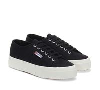 Superga Womens 2740 Lace Up Platforms - Black - Black - 6 UK