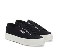 Superga Womens 2740 Lace Up Platforms - Black - Black - 7 UK