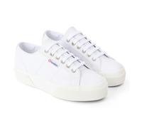 Superga Women's 2740 Nappa Leather Platform Trainers - Optic White/Avorio - Optic White/Avorio - 6.5 UK