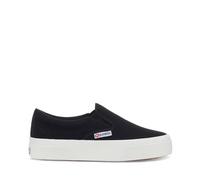 Superga Women's 2740 Platform Slip on Sneaker, Black, 4.5 UK