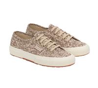Superga Womens 2750 Jaguar Print Trainers - Brown/Light Beige - Brown/Light Beige - 3 UK