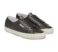 Superga Womens 2750 Metallic Leather Trainers - Metallic Silver/Off White - 3.5 UK - Metallic Silver/Off White - 100% Mixed
