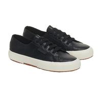 Superga Womens 2750 Snake Print Grain Leather Trainers - Black/Avorio - 3 UK - Black/Avorio - 100% Mixed
