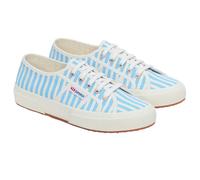 Superga Womens 2750 Striped Trainers - Off White/Azure Summer Sky - 5.5 UK - Off White/Azure Summer Sky - 100% Mixed