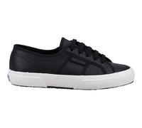 Superga Womens 2750 Tumbled Leather Trainers - Black