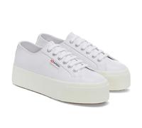 Superga Women's 2790 Nappa Leather Trainers - Optical White Silver/Avorio - Optical White Silver/Avorio - 7.5 UK