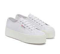 Superga Women's 2790 Nappa Leather Trainers - Optical White Silver/Avorio - Optical White Silver/Avorio - 7 UK