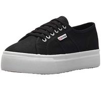 Superga Women's 2790 Platform Fashion Sneaker, Black/White, 3.5 UK