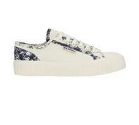 Superga Womens/Ladies 2630 Stripe Sketched Flowers Trainers (Beige Natural/Navy) - Size UK 4