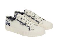 Superga Womens/Ladies 2630 Stripe Sketched Flowers Trainers SP349